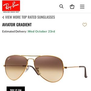 Gradient Ray-Ban Aviator Sunglasses